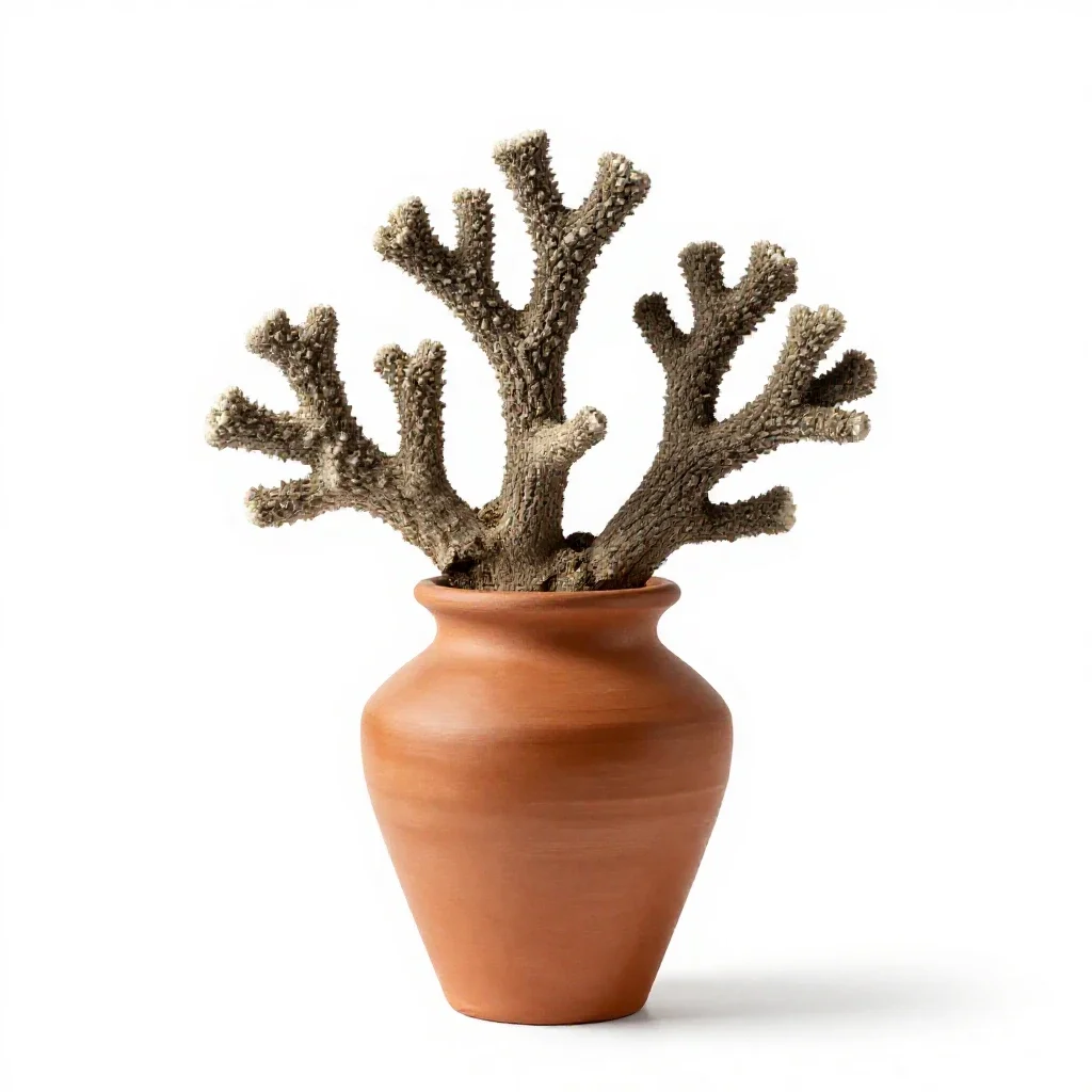 Early coral root isolated on a white background