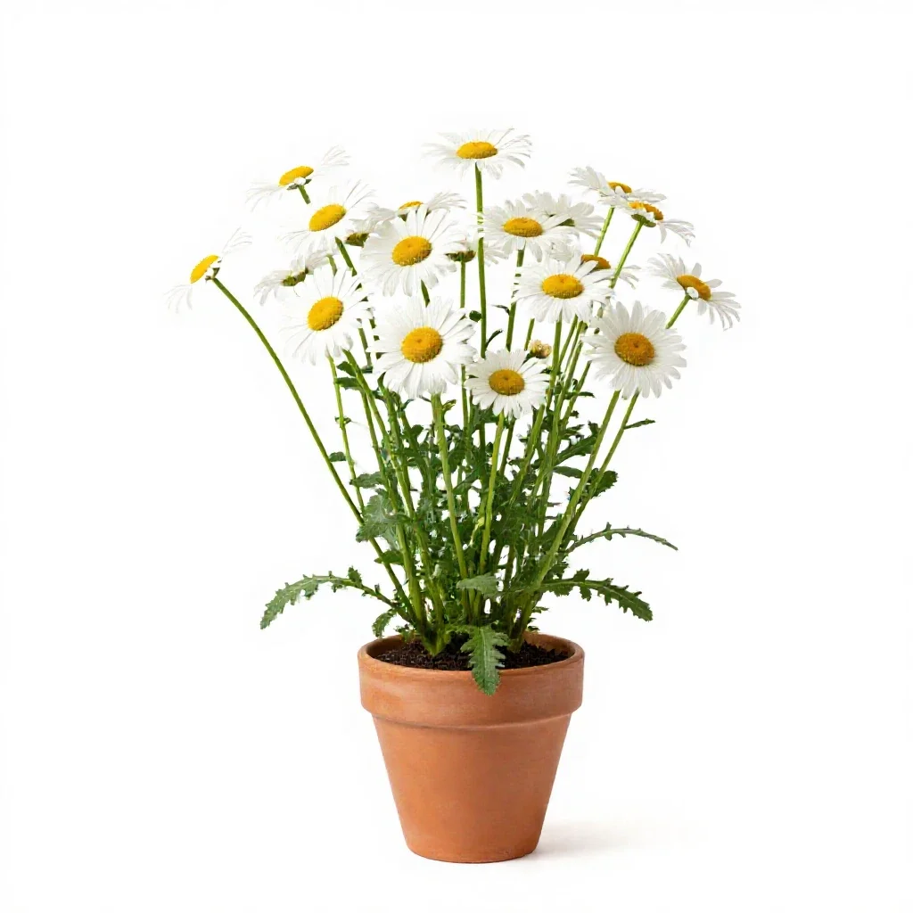 Oxeye daisy isolated on a white background