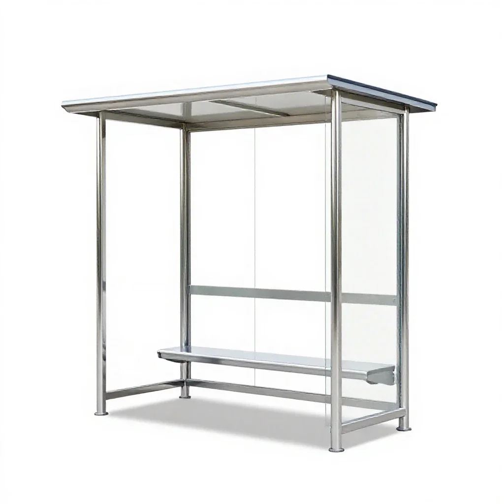 Bus shelter isolated on a white background