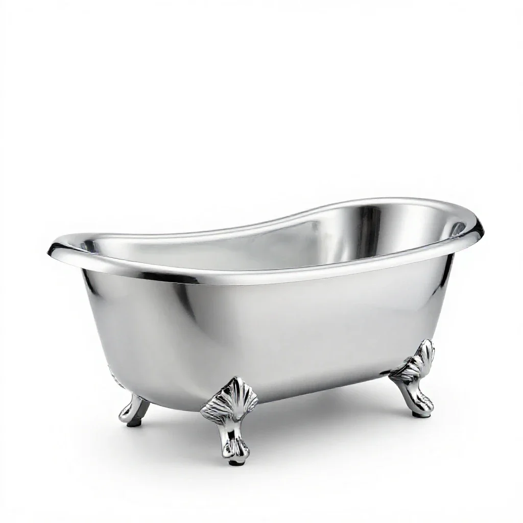 Claw-foot bathtub isolated on a white background