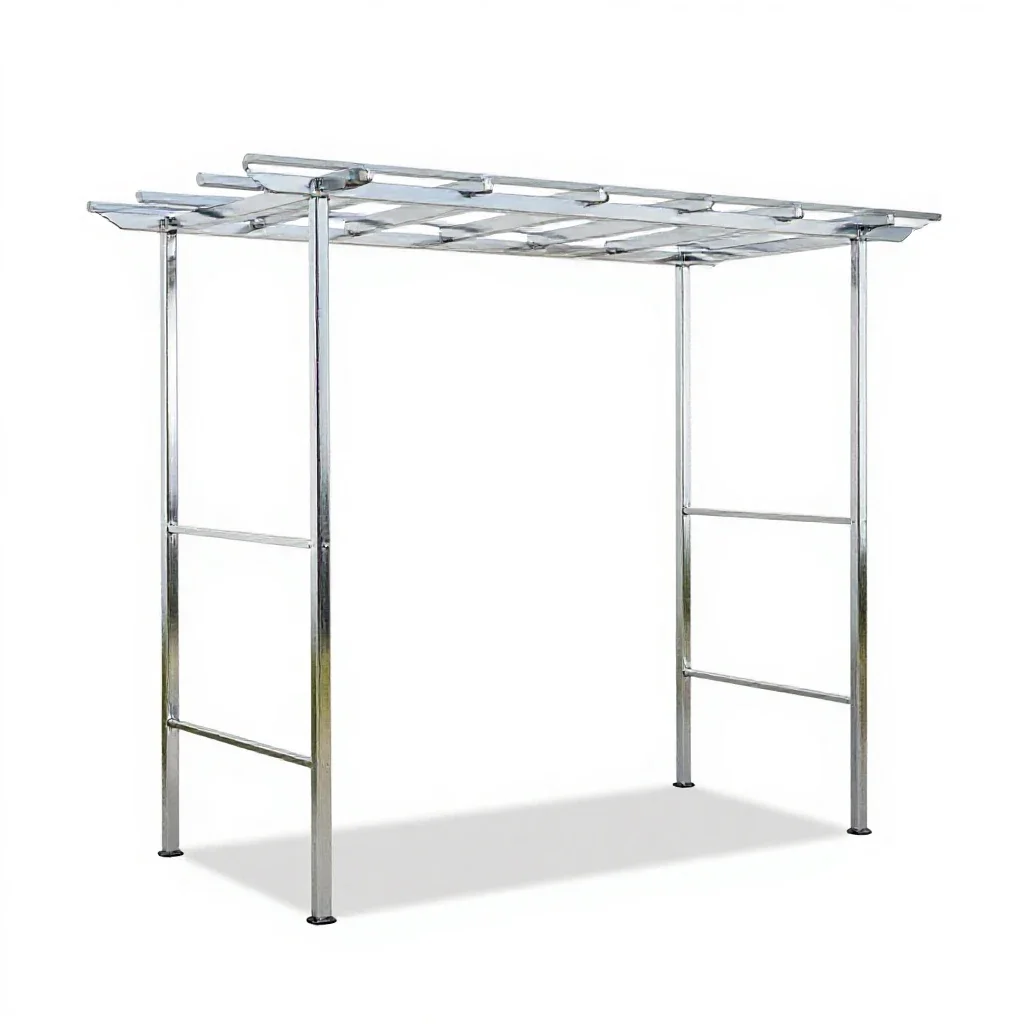 Garden pergola frame isolated on a white background