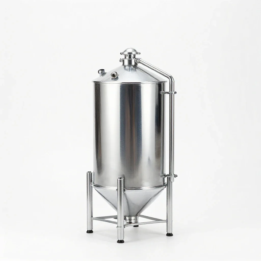 Grain silo model isolated on a white background