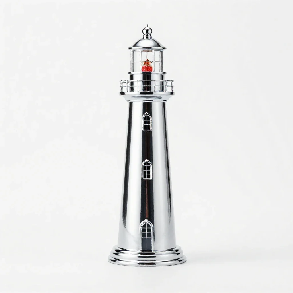 Lighthouse model isolated on a white background