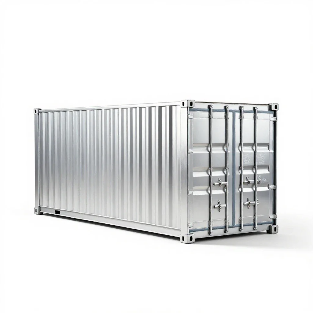 Shipping container home module isolated on a white background