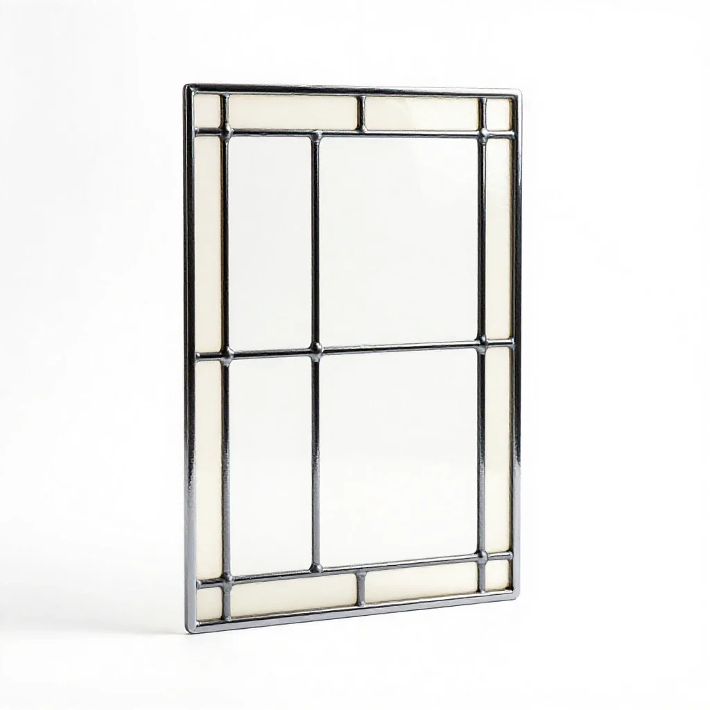 Stained glass panel isolated on a white background