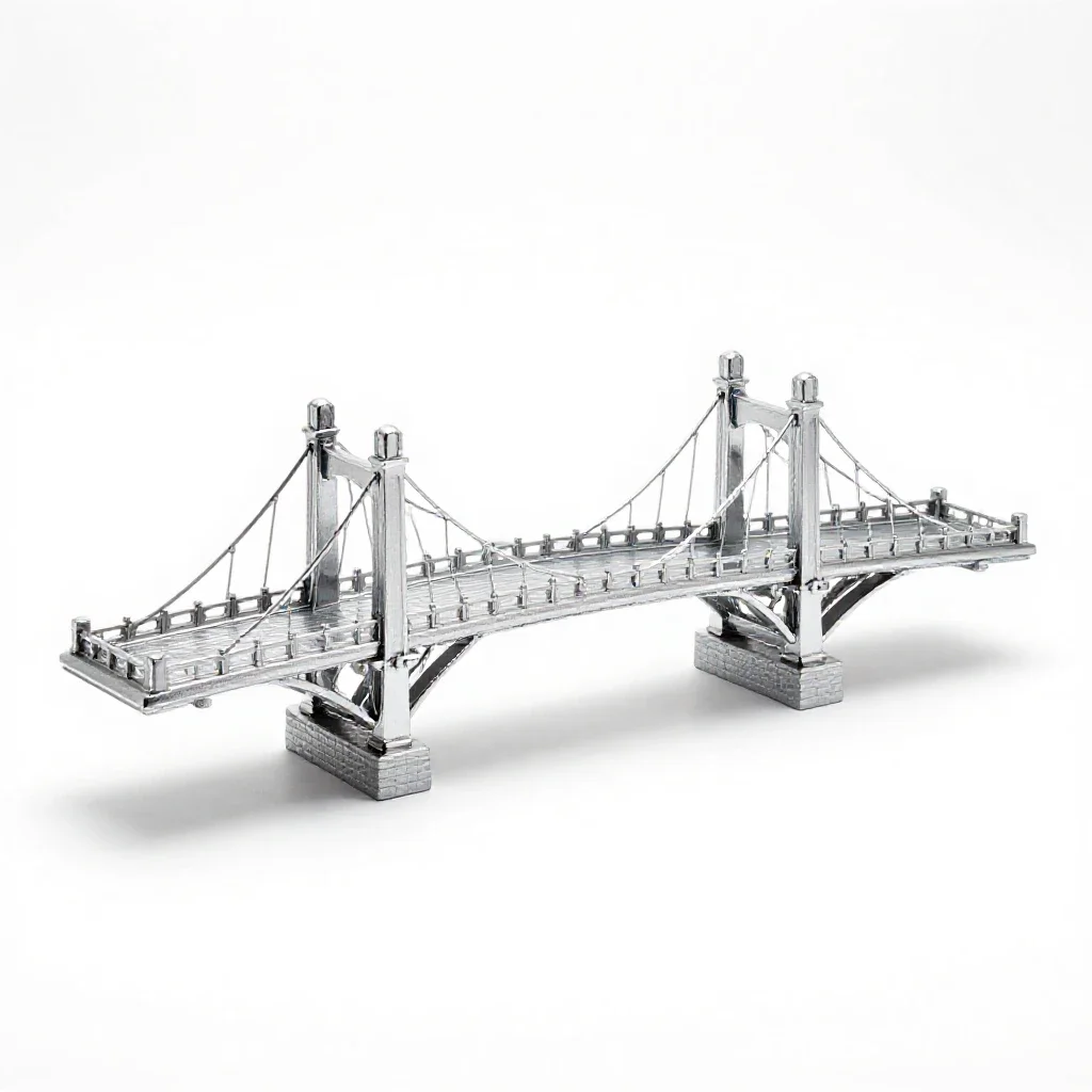 Stone bridge model isolated on a white background