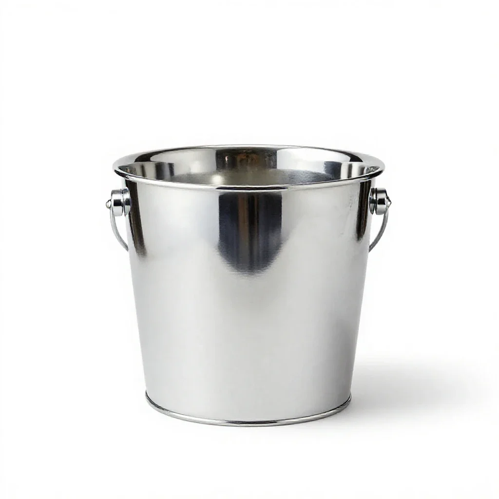 Well with a bucket isolated on a white background