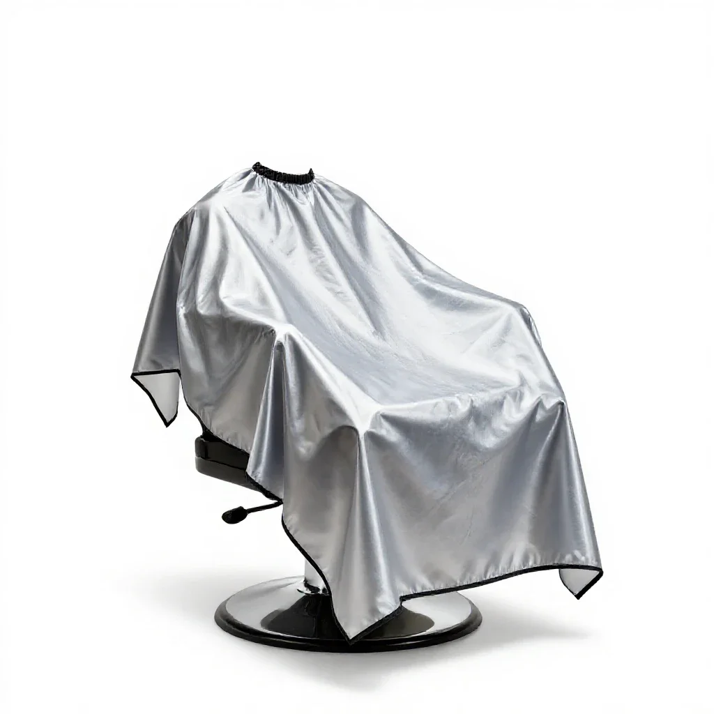 Barber cape folded isolated on a white background