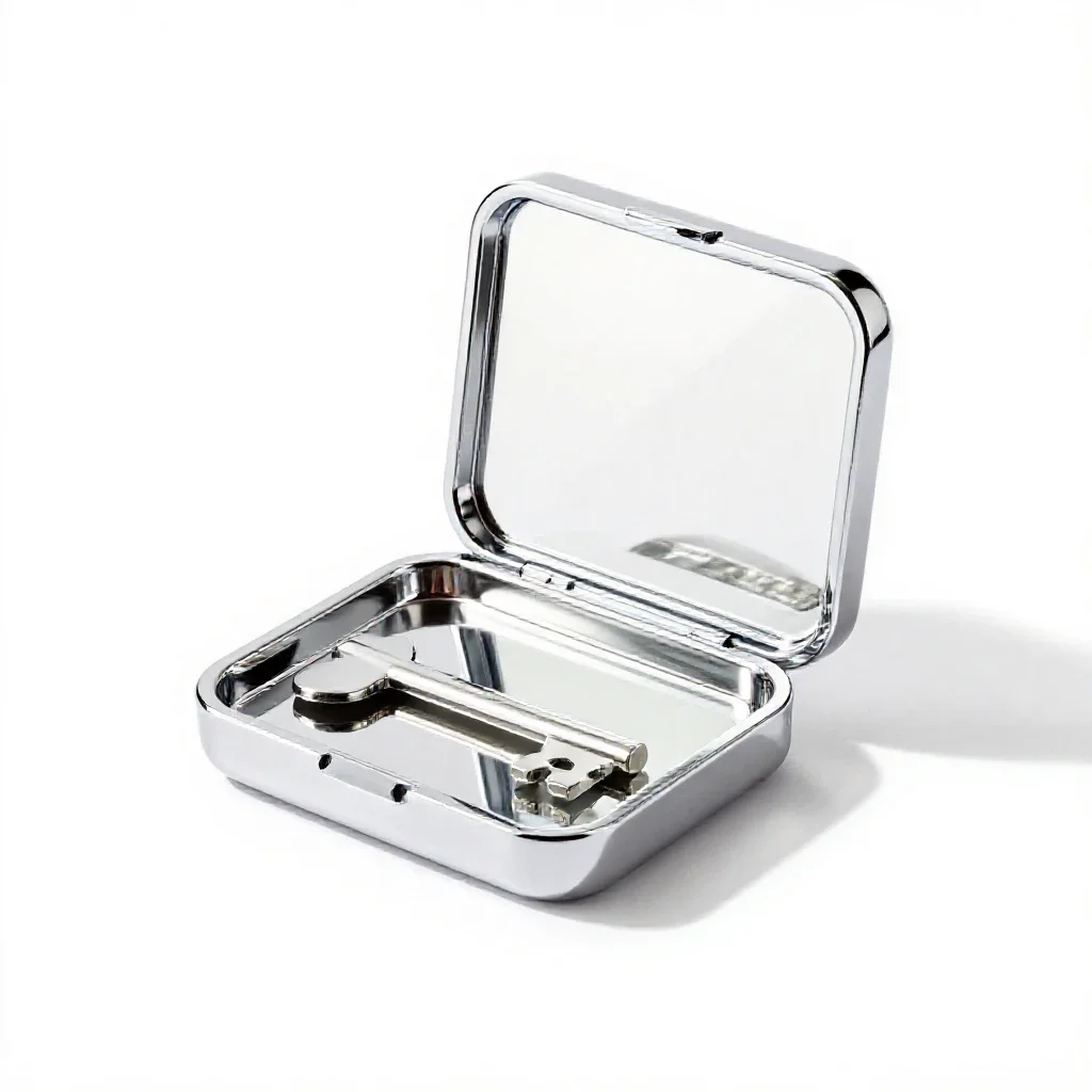 Manicure kit open isolated on a white background
