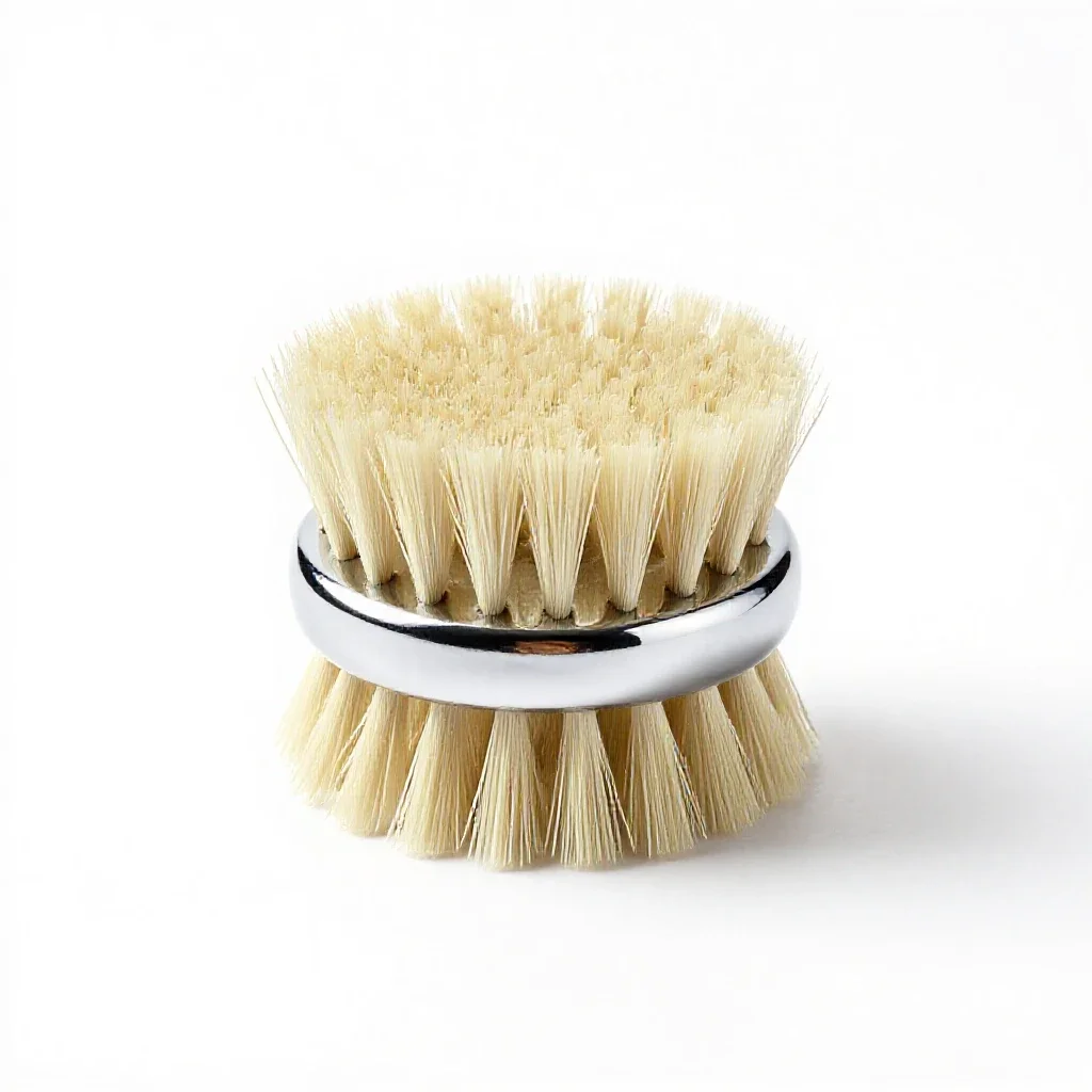 Natural bristle body brush isolated on a white background