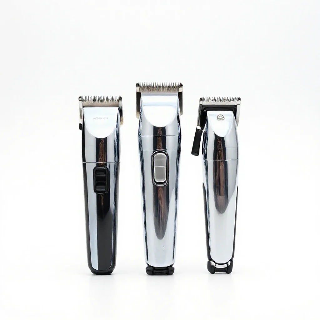 Set of hair clippers isolated on a white background