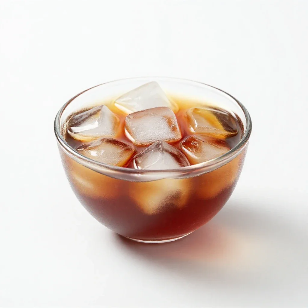 Cold brew over ice isolated on a white background