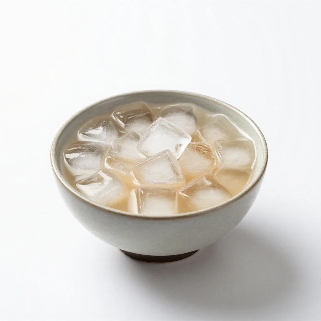 Horchata over ice isolated on a white background