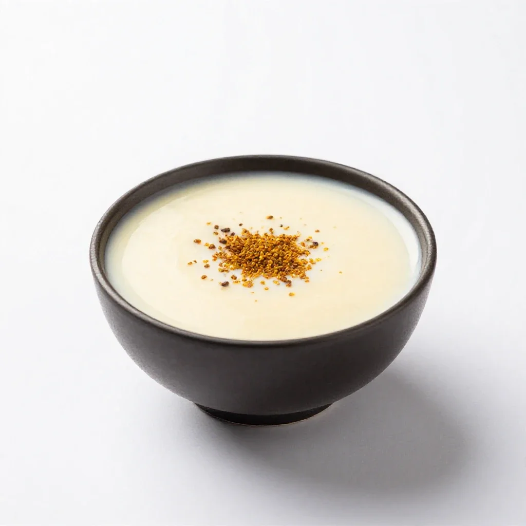 Lassi with cardamom isolated on a white background