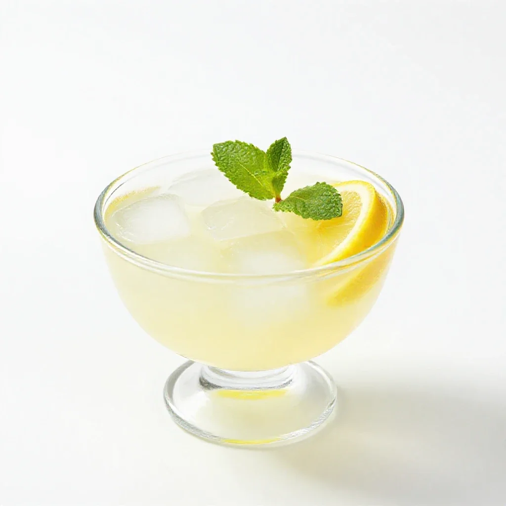 Lemonade with mint isolated on a white background