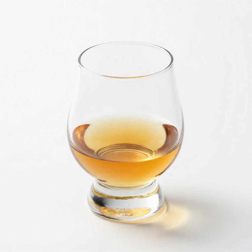 Whisky neat in a tumbler isolated on a white background
