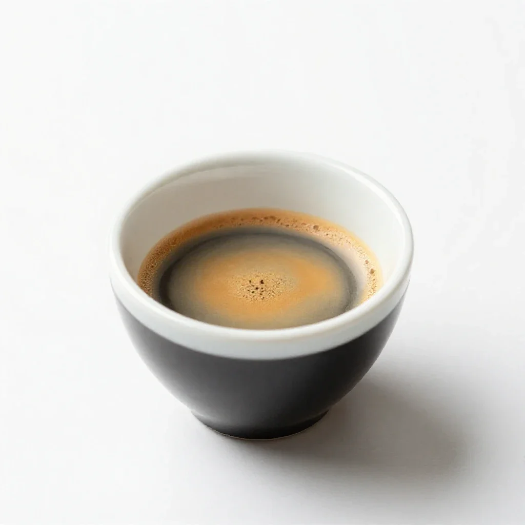 Espresso in a demitasse isolated on a white background