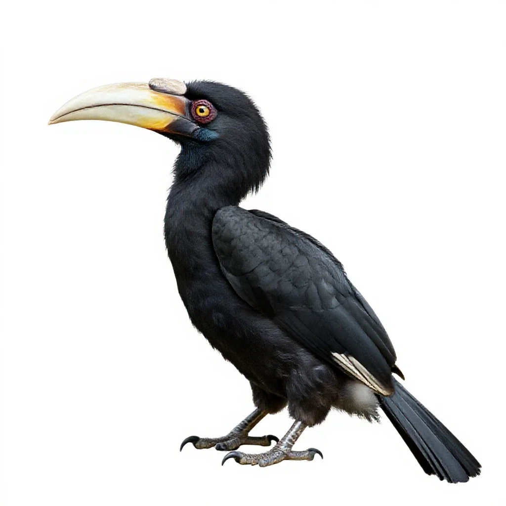 Hornbill isolated on a white background
