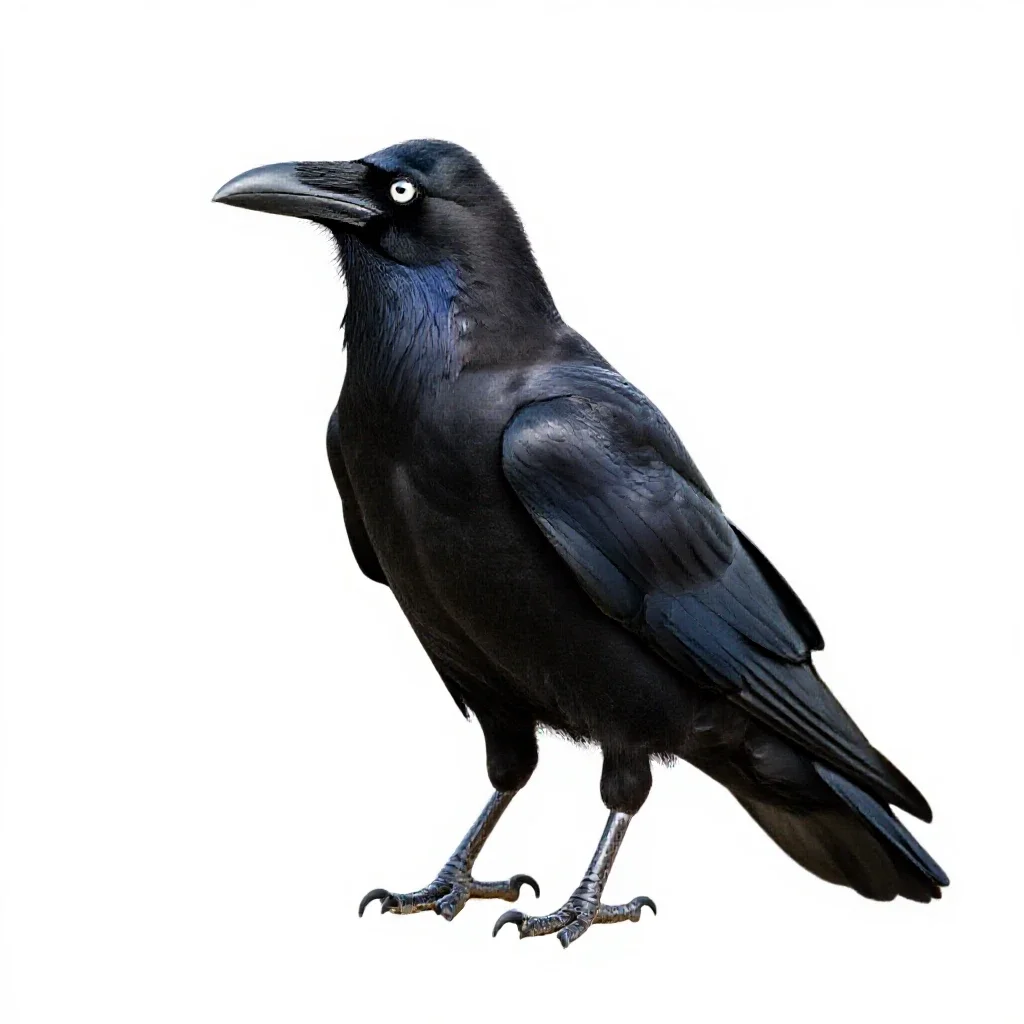 Raven isolated on a white background