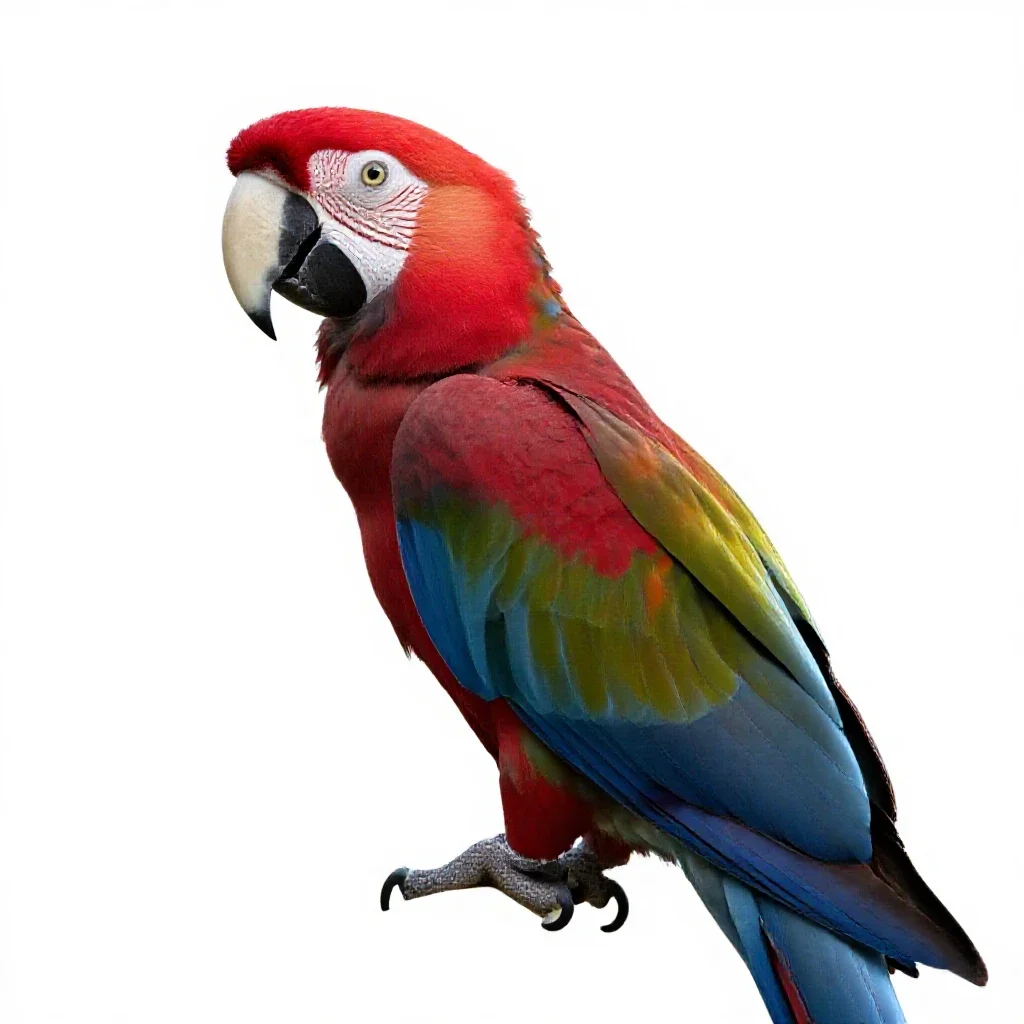 Scarlet macaw isolated on a white background