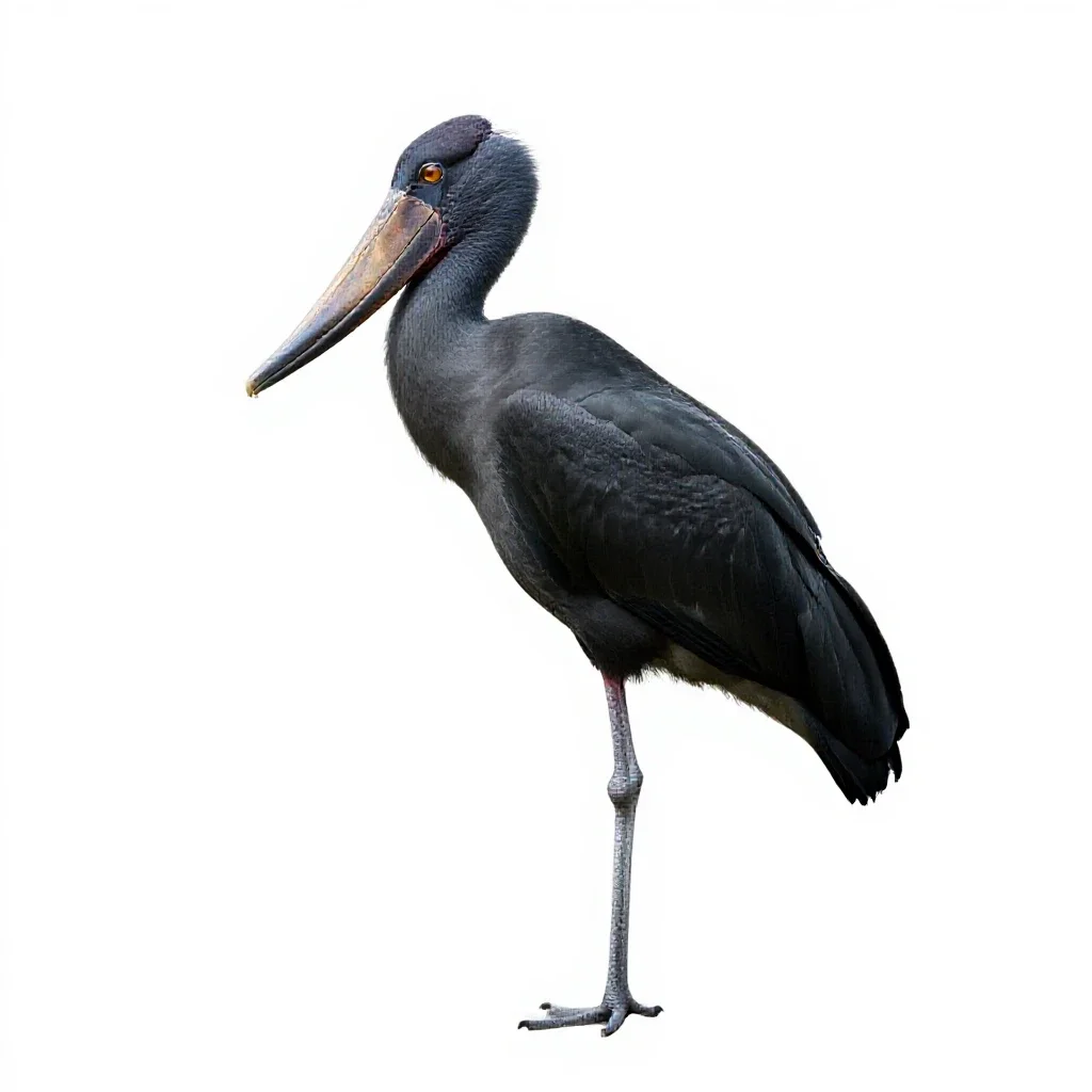 Shoebill stork isolated on a white background