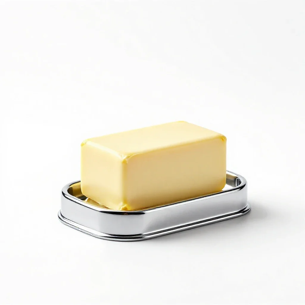 Butter lamp isolated on a white background