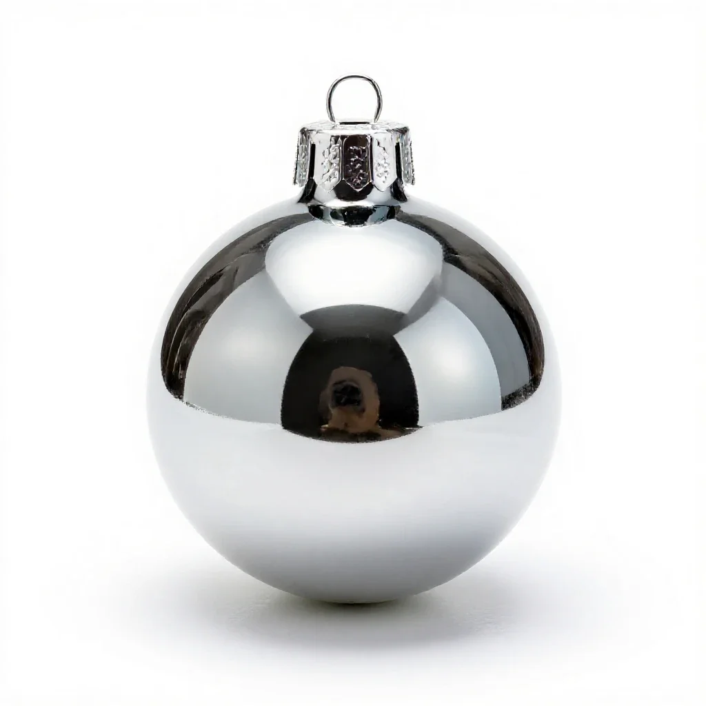 Hand-blown glass bauble isolated on a white background