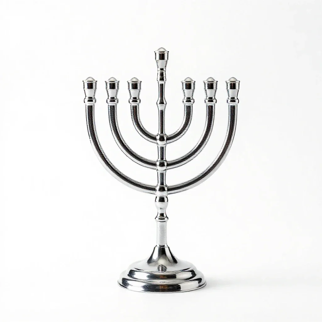Menorah isolated on a white background