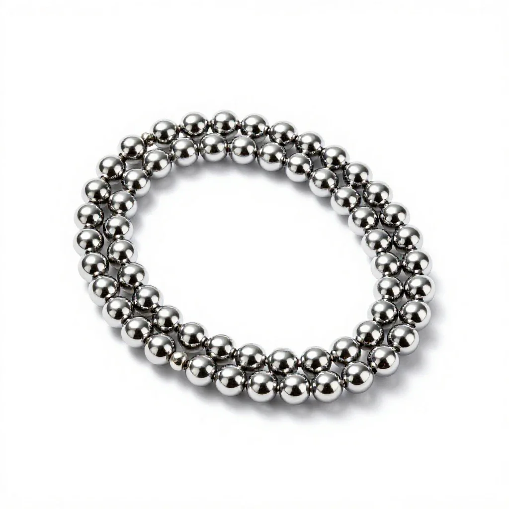 Prayer bead strand isolated on a white background