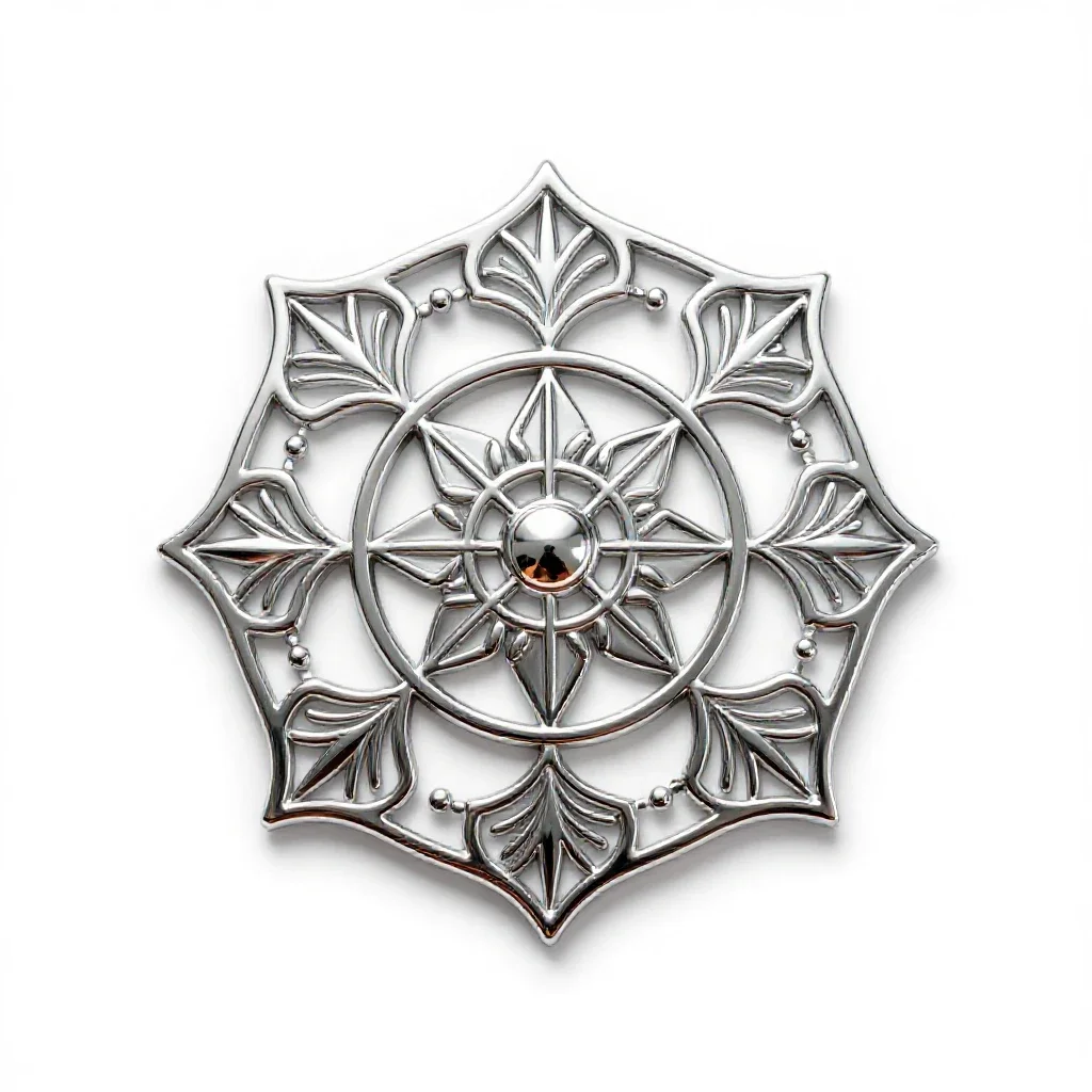 Rangoli stencil isolated on a white background
