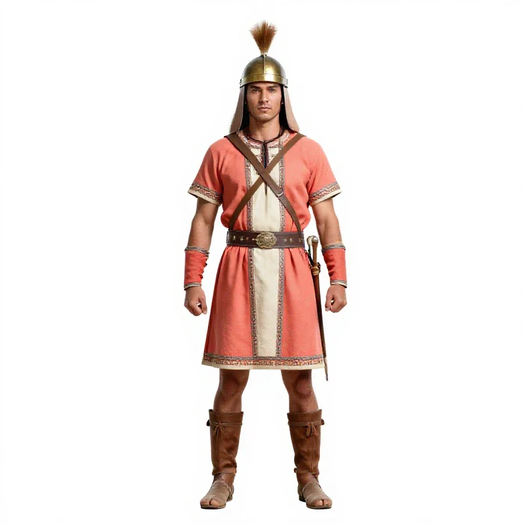Mounted steppe archer isolated on a white background