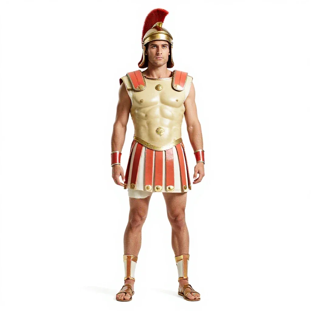 Greek hoplite isolated on a white background