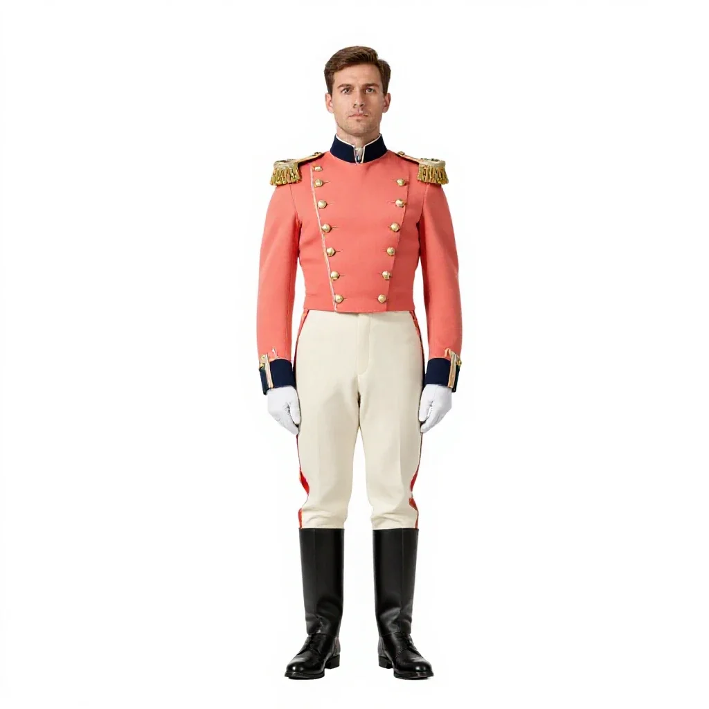 Victorian railway guard isolated on a white background