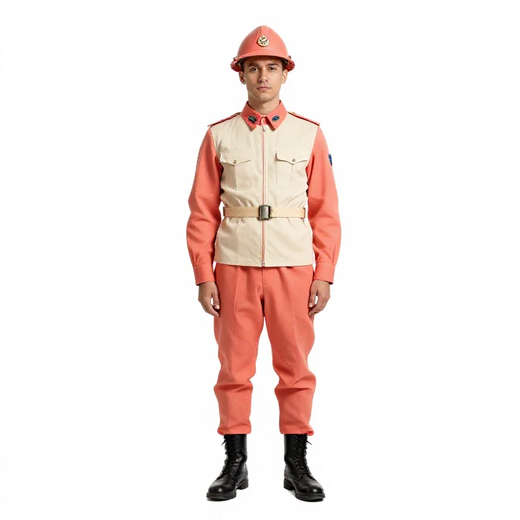 Wartime radio operator isolated on a white background