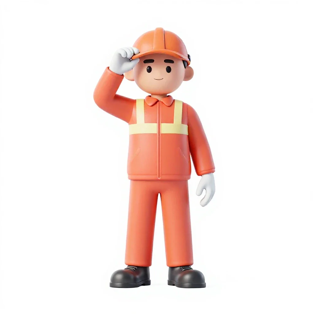Welder lifting a visor isolated on a white background