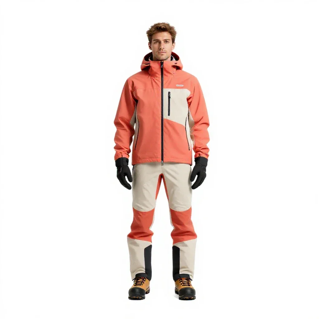 Alpine mountain guide isolated on a white background
