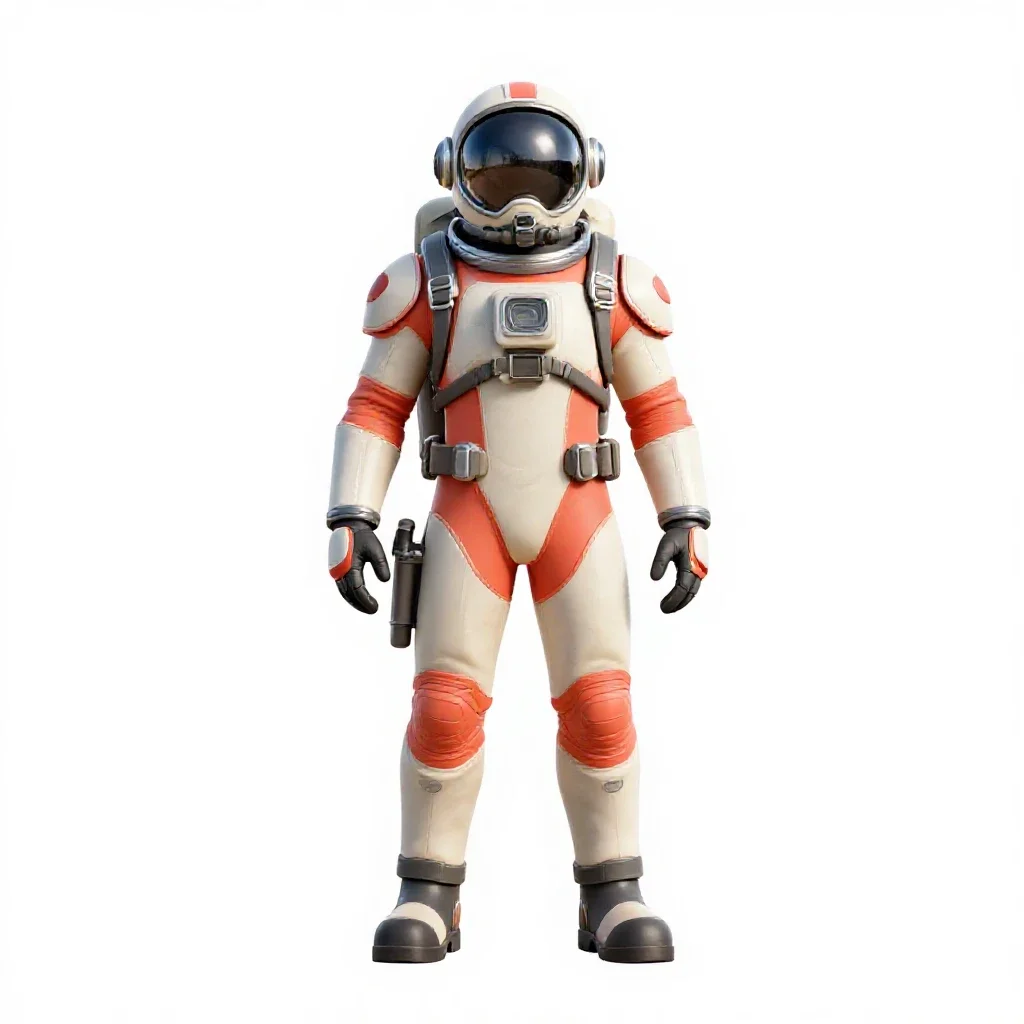 Planetary ranger with a rebreather isolated on a white background