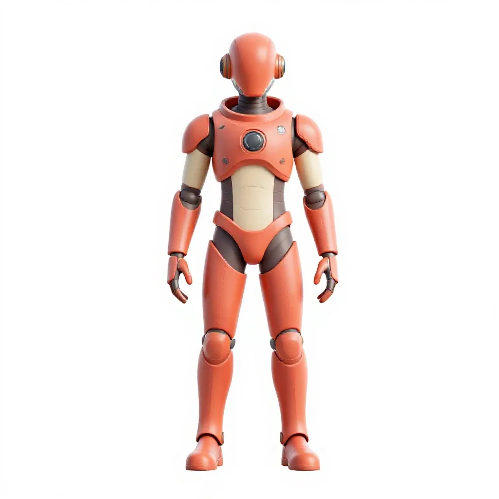 Terraforming botanist isolated on a white background