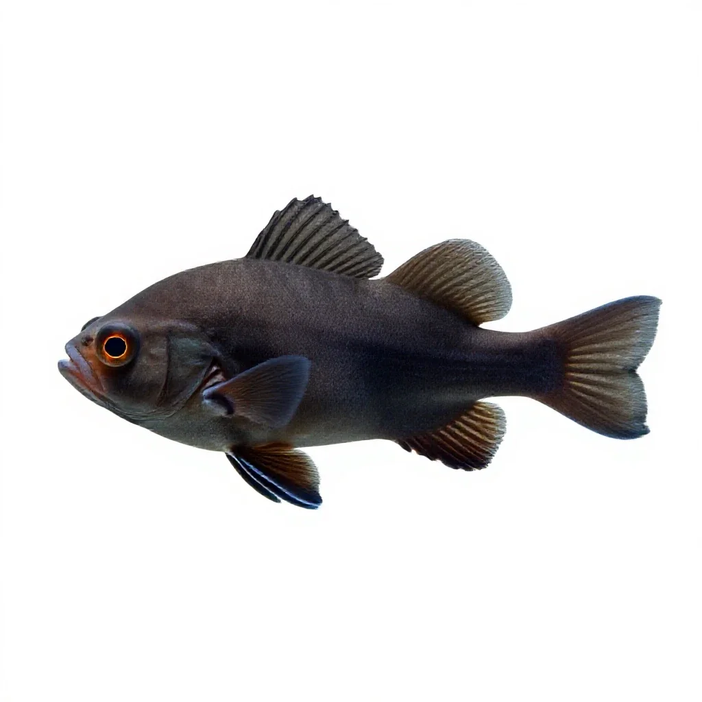 Bio-luminescent deep sea fish isolated on a white background