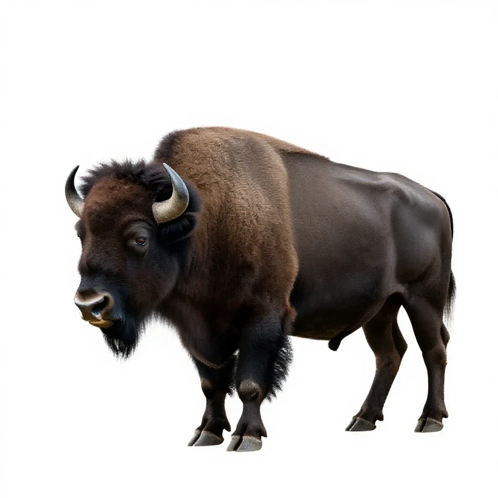 Bison isolated on a white background