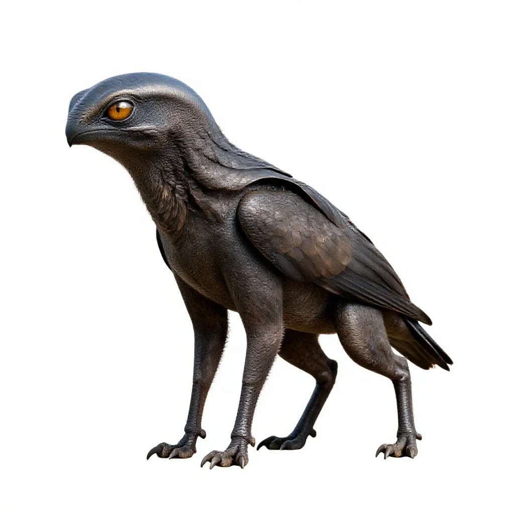 Chitinous alien scout isolated on a white background