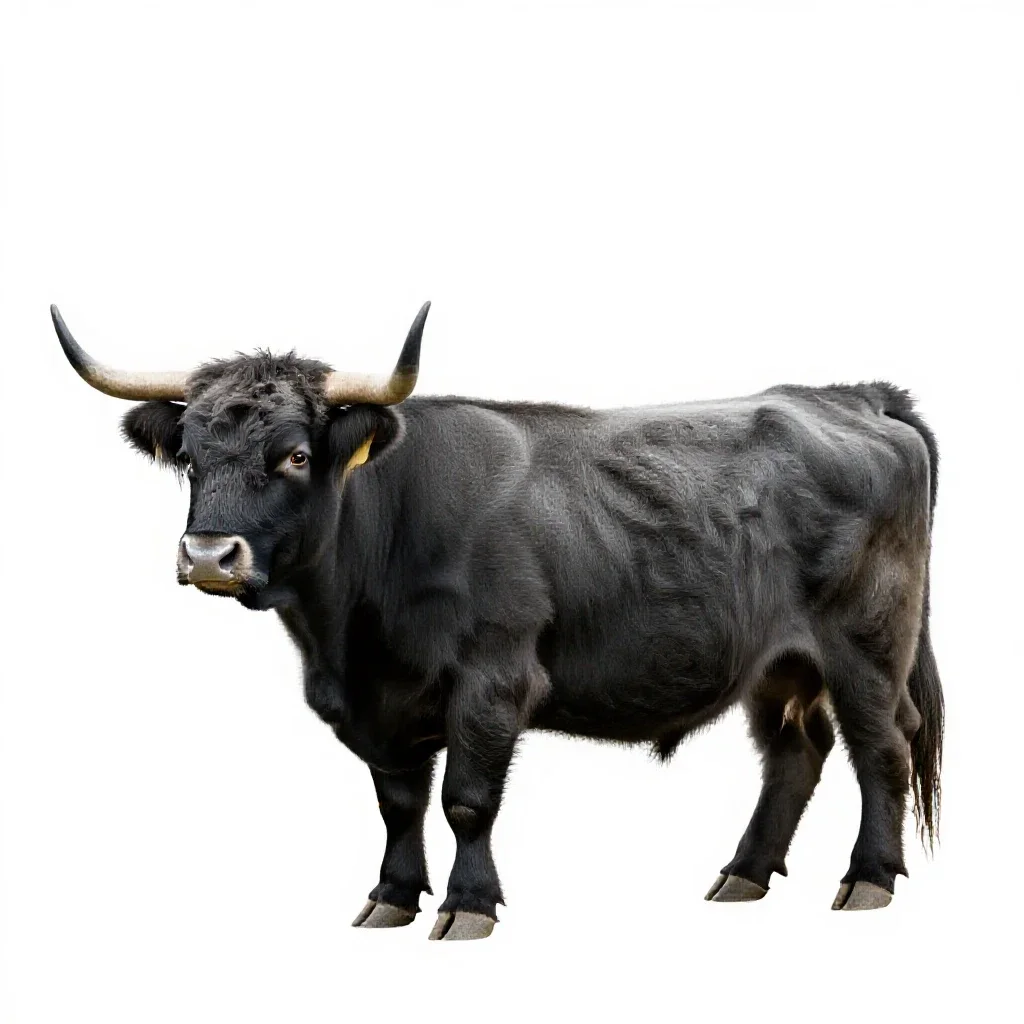 Highland cow isolated on a white background
