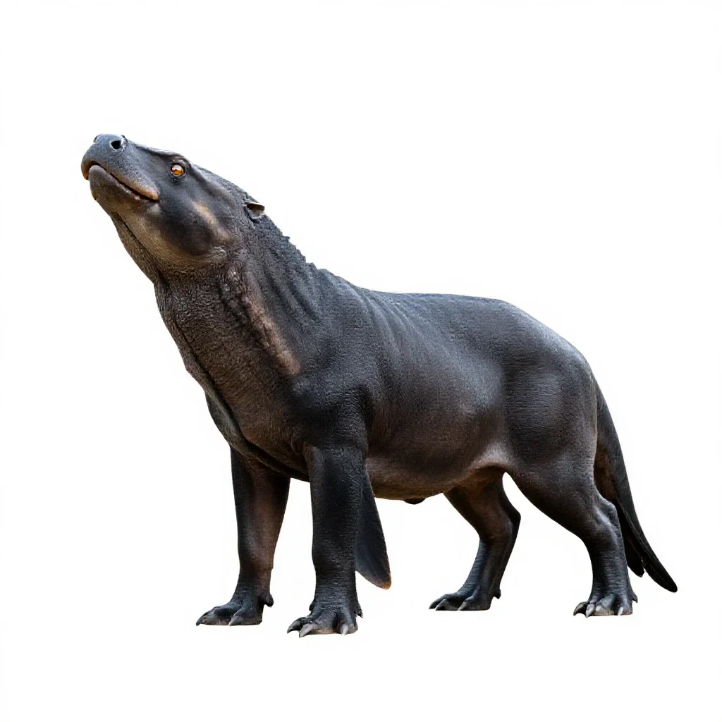 Kelpie rising from water isolated on a white background