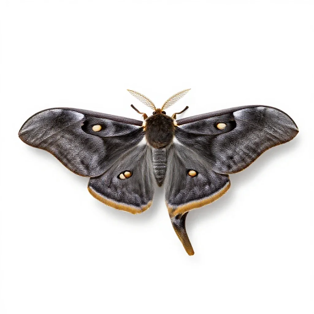Luna moth isolated on a white background