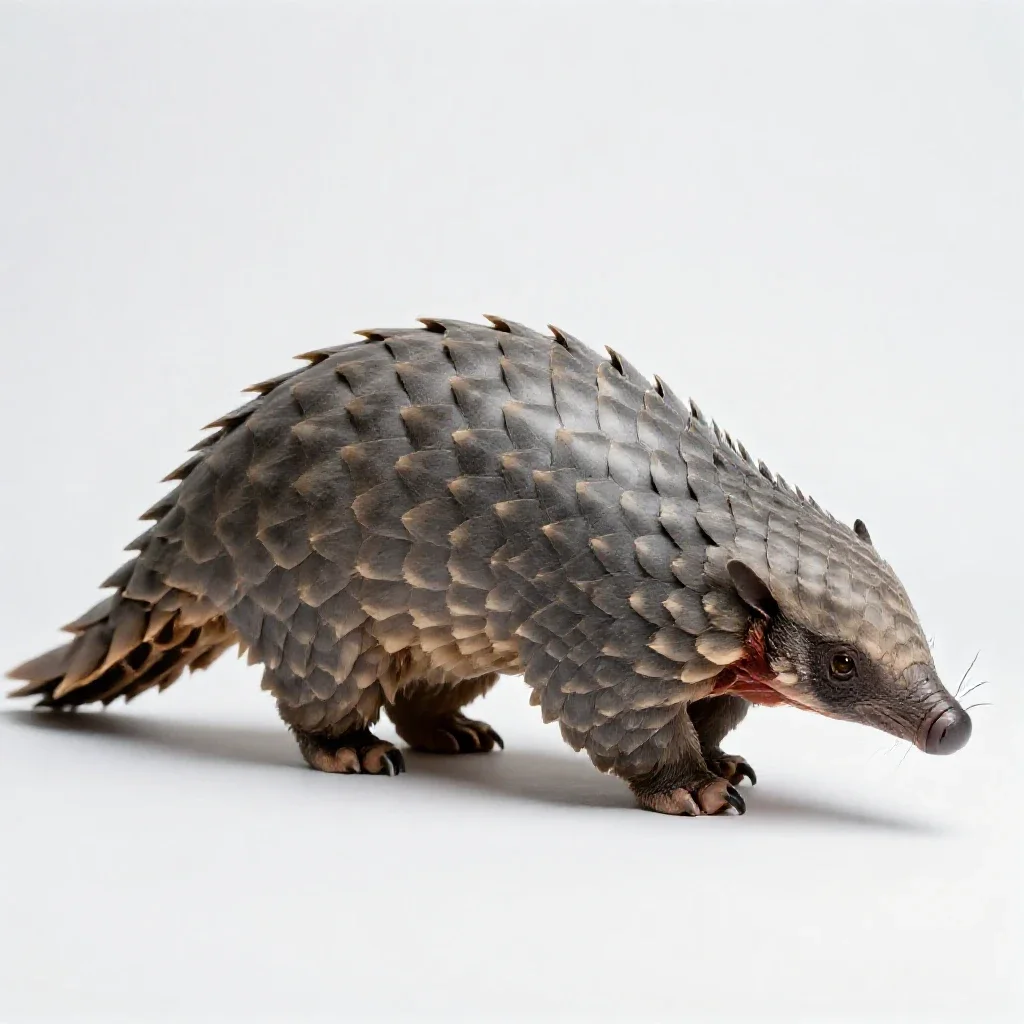 Pangolin isolated on a white background