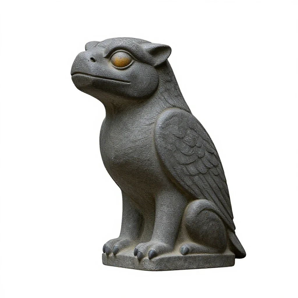 Stone gargoyle isolated on a white background