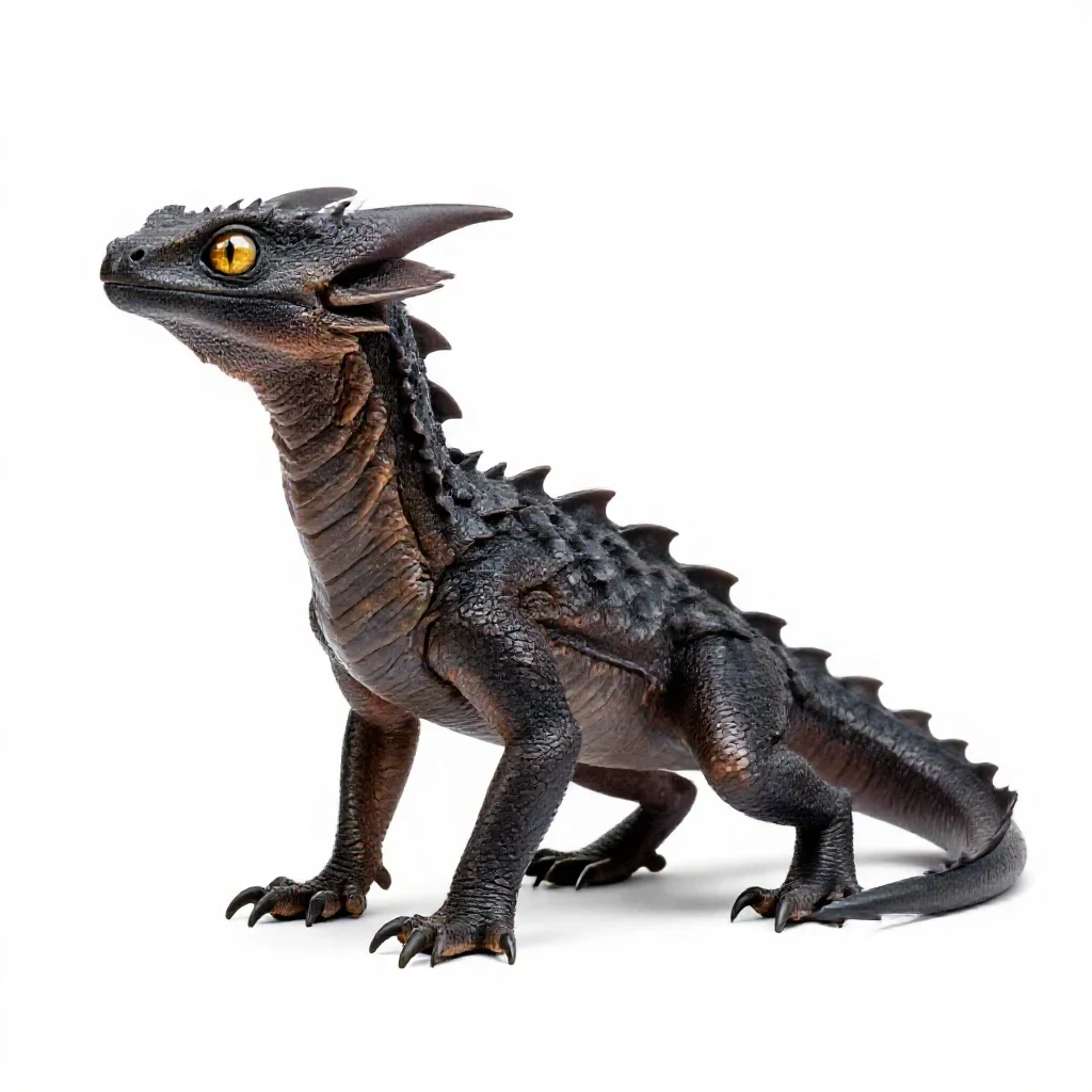 Young wyvern isolated on a white background
