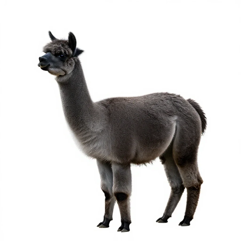 Alpaca isolated on a white background