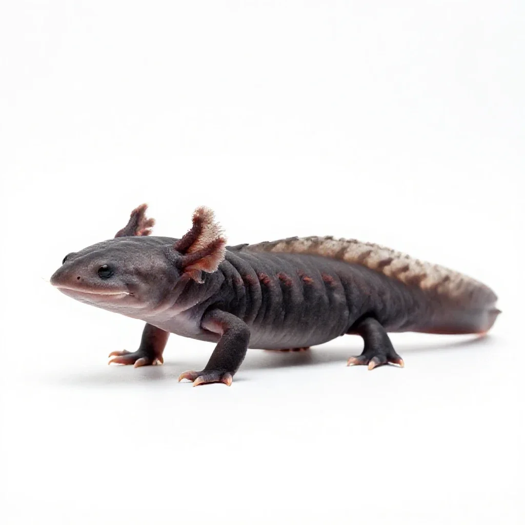 Axolotl isolated on a white background