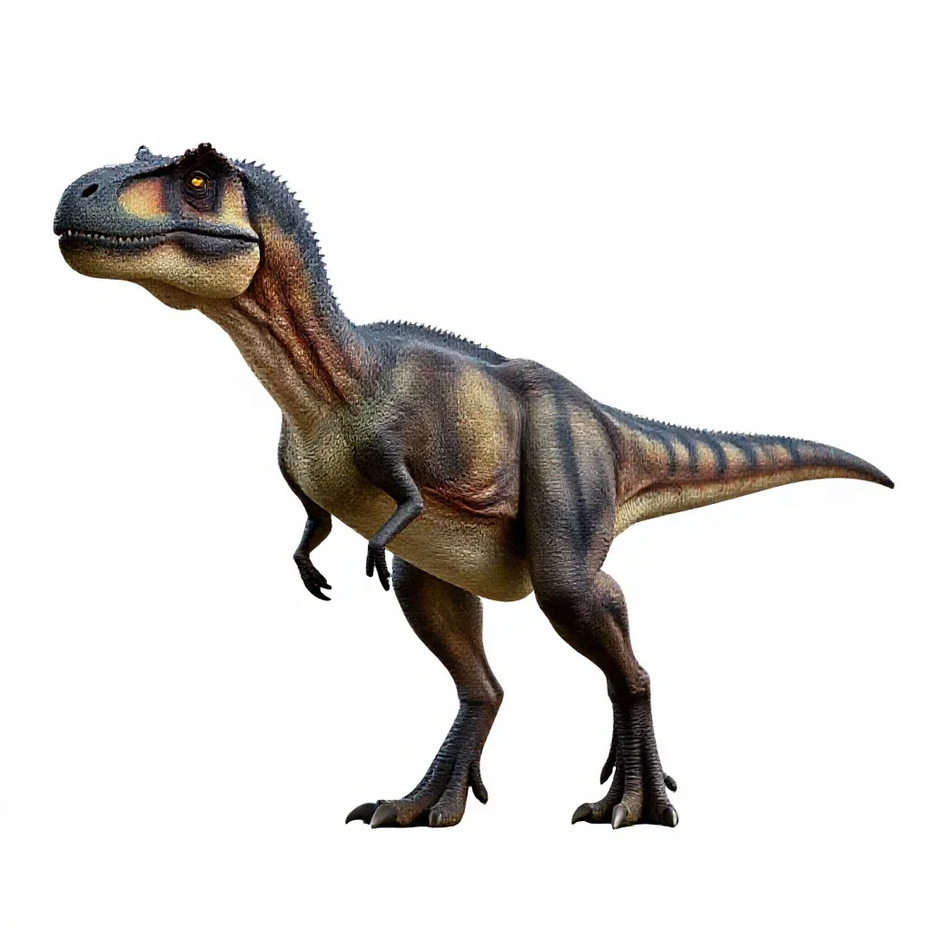 Deinonychus isolated on a white background